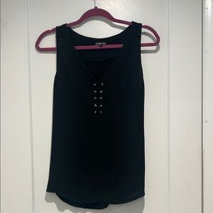 Express Black V-Neck Blouse